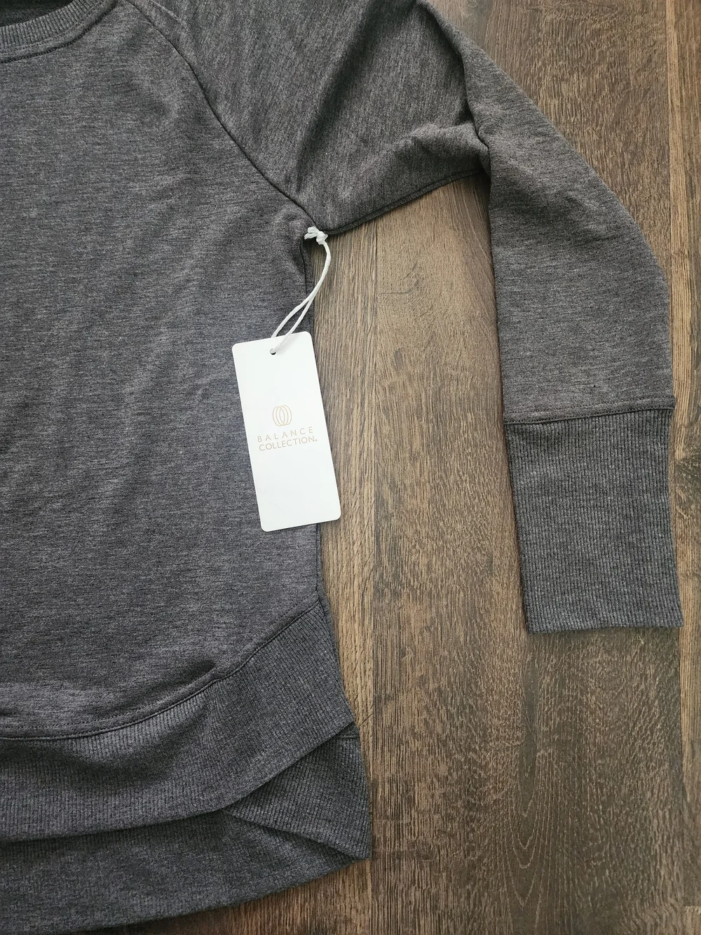 Balance Collection Gray Crewneck Pullover Sweater - Picture 3 of 5
